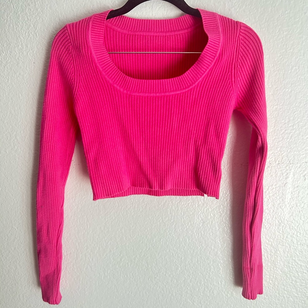 NWT- Hot Pink Cropped Top